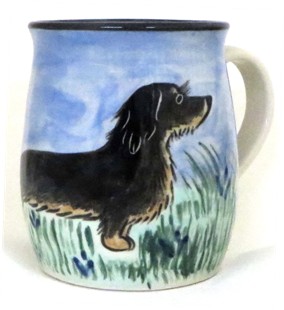 Dachsund Wire Haired Black & Tan -Deluxe Mug - Click Image to Close